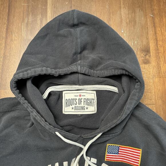 Roots of Fight Mike Tyson Training Camp Tank Hoodie Mens Large Boxing USA Flag - Picture 4 of 11